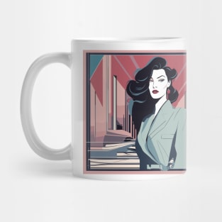 Auroralite Art Deco Patrick Nagel 80s Mug